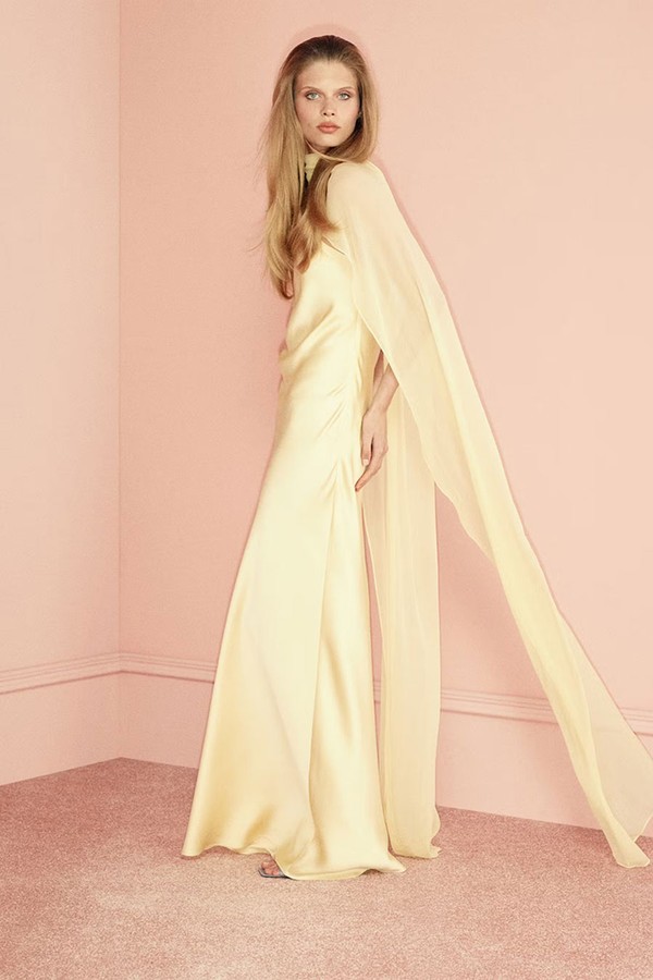 Satin Halter Neck Dress from Mango