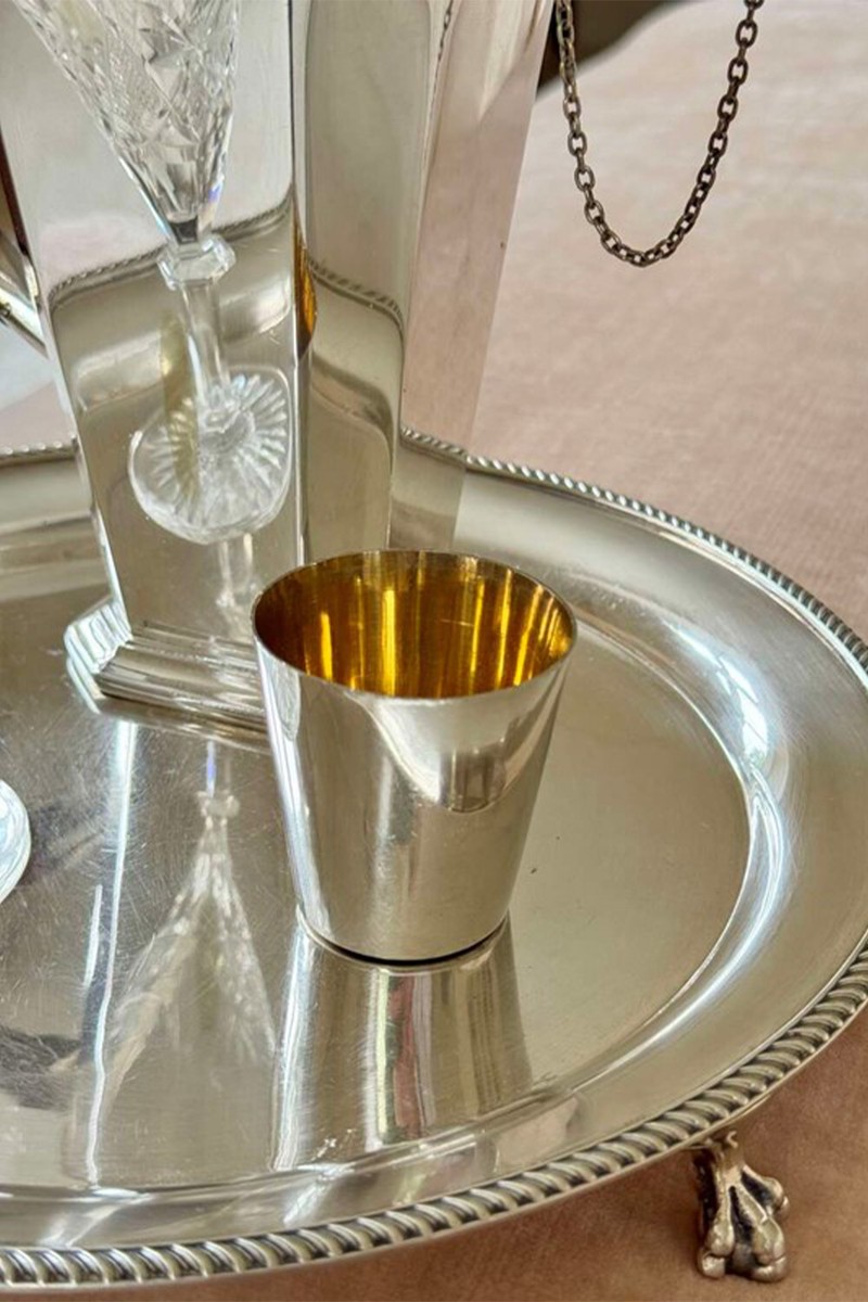 Nickel Plated Double Shot Spirit Measure from The Vintage Entertainer