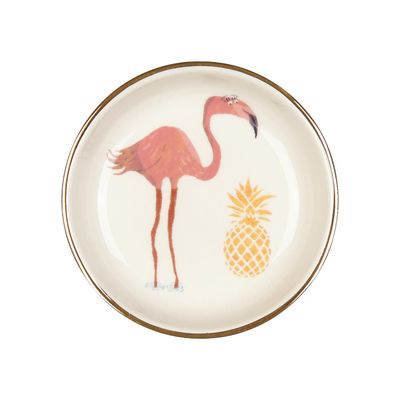 Flamingo and Pineapple Ring Plate from Fenella Smith