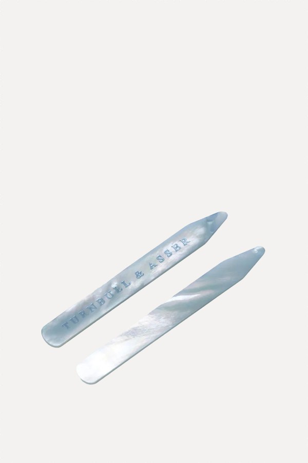 Mother-of-Pearl Collar Stays from Turnbull & Asser