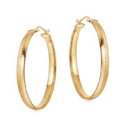 Lucy Williams Gold Medium Snake Chain Hoops from Missoma