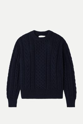 Aran Cable-Knit Wool Sweater from &Daughter