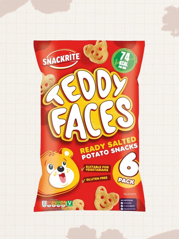 Pack Of 6 Teddy Faces from SNACKRITE