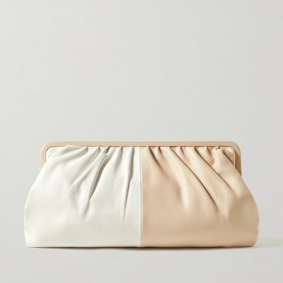 Celia Two-Tone Leather Clutch Bag