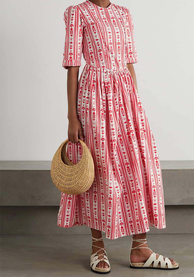 Printed Cotton Maxi Dress