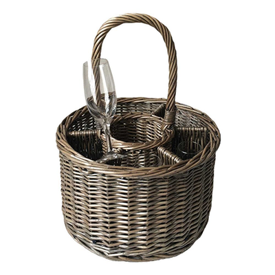 Antique Wash Champagne Wicker Basket from The Basket Company