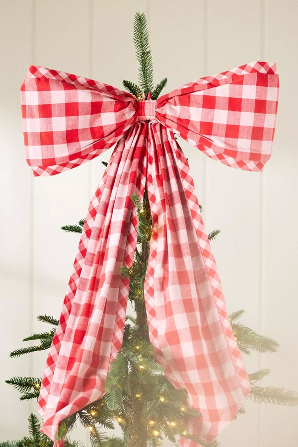 Gingham Bow Tree Topper
