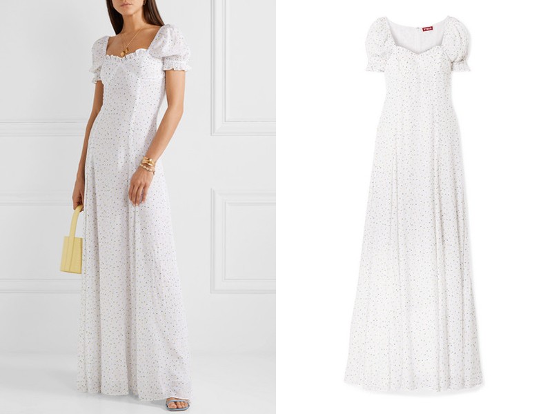 Pelicano Printed Gauze Maxi Dress from Staud