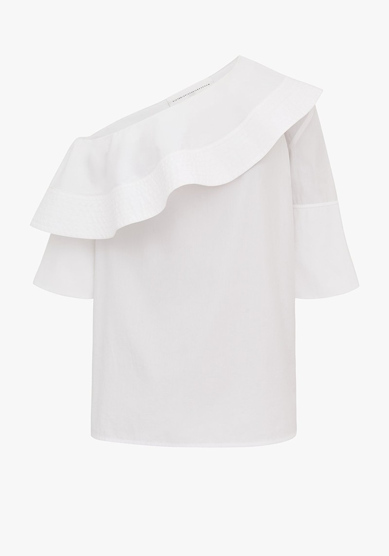 One-Shoulder Ruffle Top from Victoria Beckham