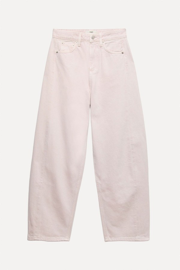 Mid-Rise Barrel Jeans