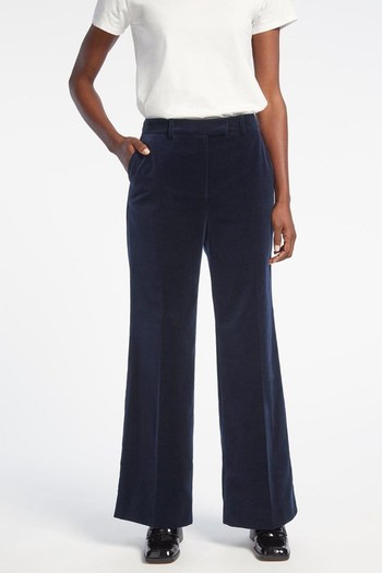 Taylor Velvet Wide Leg Trouser from Cefinn