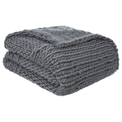 Giant Rib Throw Grey from Gray & Willow