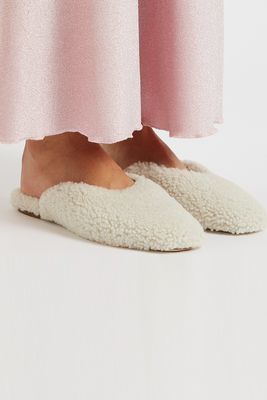 Cream Shearling Slippers from Sleeper