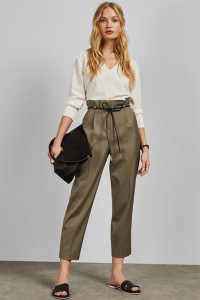 Paperbag Waist Tapered Trousers