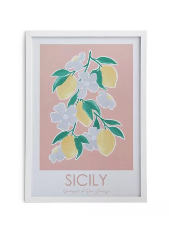 Sicily Floral Framed Wall Art