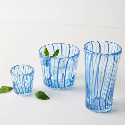 Brissa Striped Highball Glass from Anthropologie 