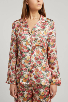 Chatsworth Bloom Silk Satin Pyjama Set from Liberty