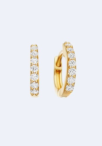 Huge Halo Diamond Hoop Earrings