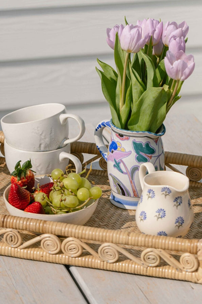 Ivy Natural Rattan Tray, £120 | Hastshilp