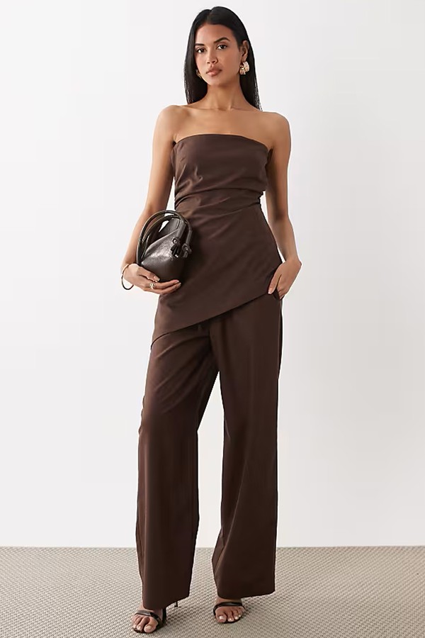 Exclusive Linen Blend Wide Leg Trousers Co-Ord from Kaiia