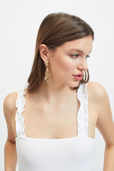 White Sleeveless Ruffle Strap Bodysuit from Miss Selfridge