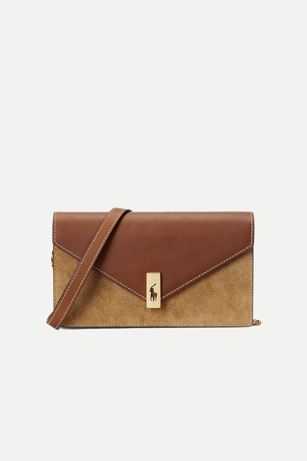 Polo ID Suede Leather Chain Wallet & Bag