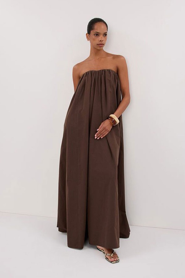 Roisin Cotton Strapless Maxi Dress from Dissh