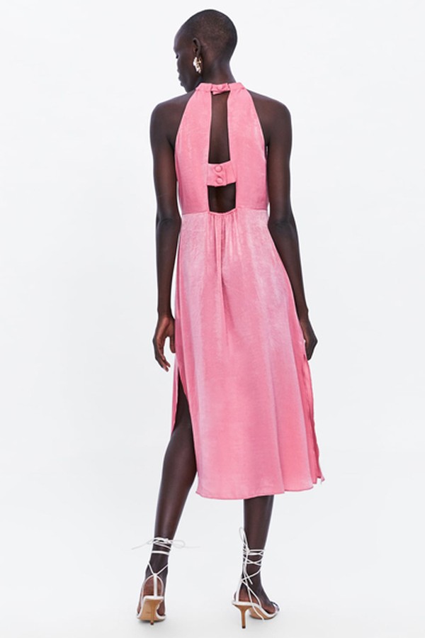 Satin Midi Dress from Zara