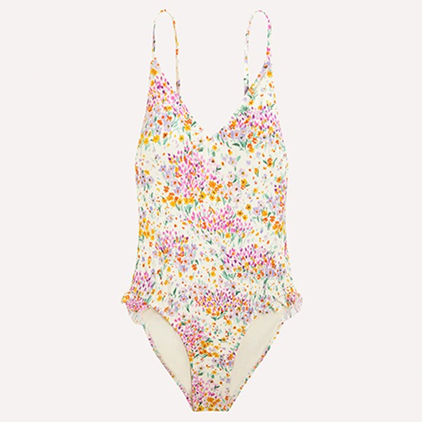 Ditsy Floral High-Leg Triangle Swimsuit from Oysho