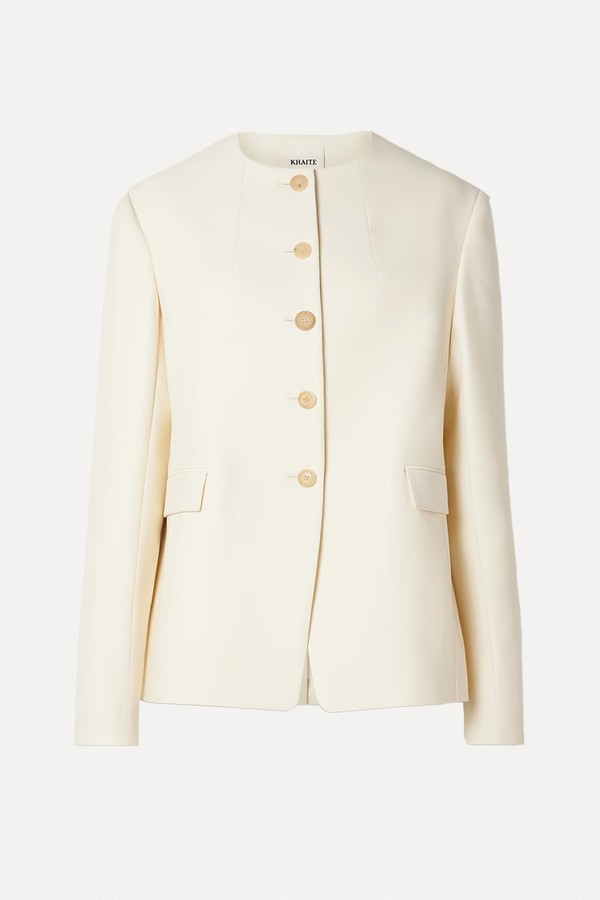 Jameson Wool & Silk-Blend Jacket from KHAITE