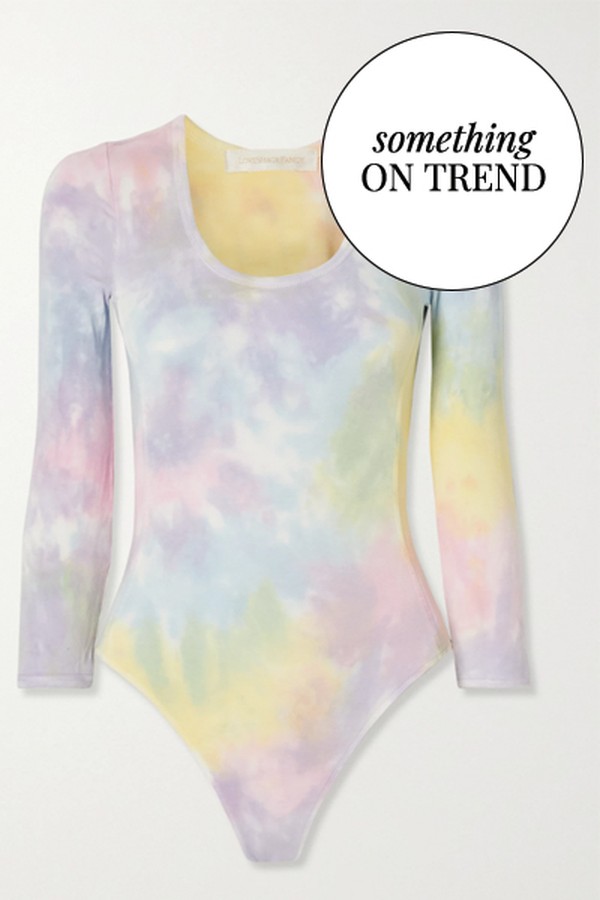 Helene Tie-Dyed Stretch-Jersey Bodysuit from LoveShackFancy