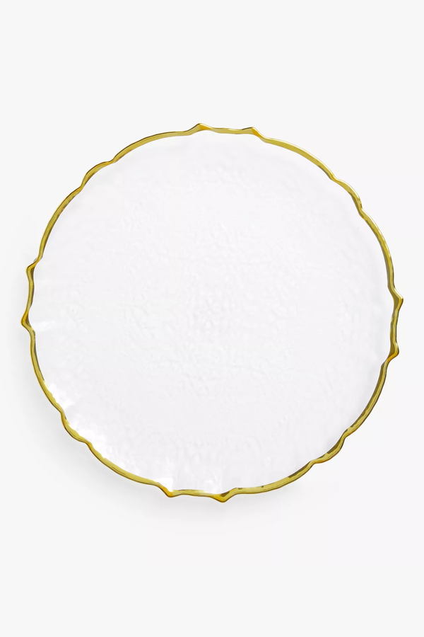 Decorative Edge Glass Charger Plate from John Lewis
