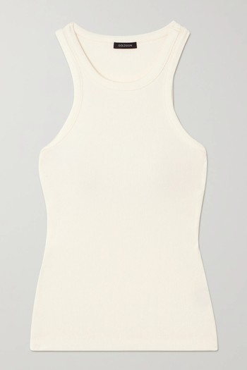 The Laurel Ribbed Stretch-Jersey Tank from Goldsign 