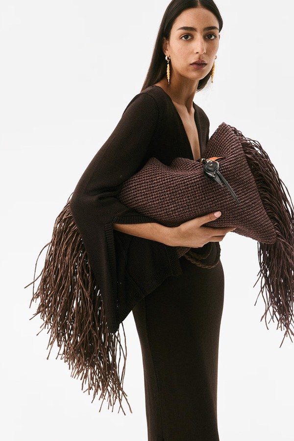 Fringed Straw Bag from H&M