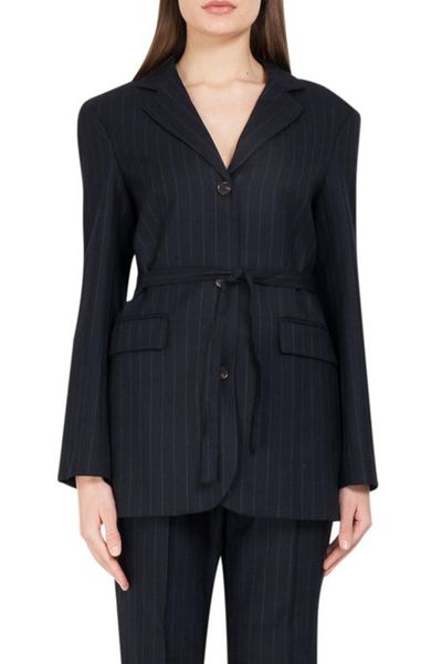 Pinstripe Tailored Blazer Jacket