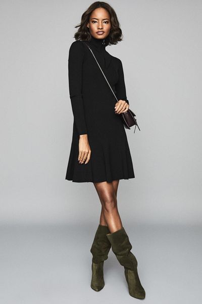 Knitted Flippy Hem Dress