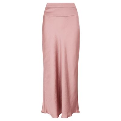 Normani Rose Bias-Cut Satin Midi Skirt from Free People