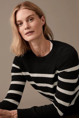 Pure Cashmere Striped Crew Neck Jumper from Marks & Spencer