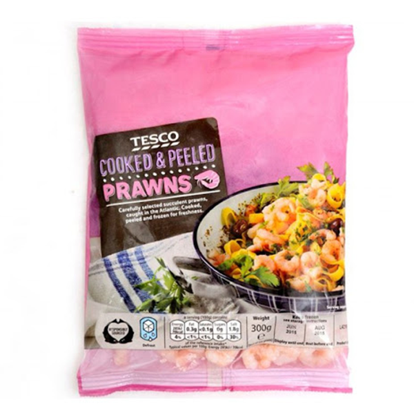 Cooked & Peeled Frozen Prawns from Tesco