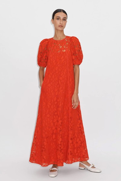 Statement Guipure Lace Maxi Dress