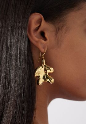 Foliage Mismatched Gold Dipped Earrings from Jil Sander