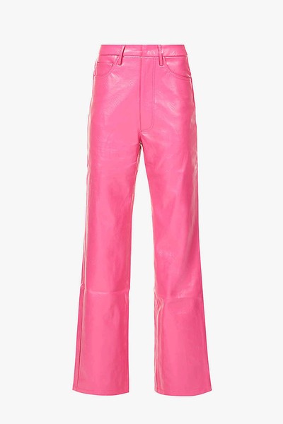 Rotie Wide-Leg High-Rise Faux-Leather Trousers from Rotate Birger Christensen