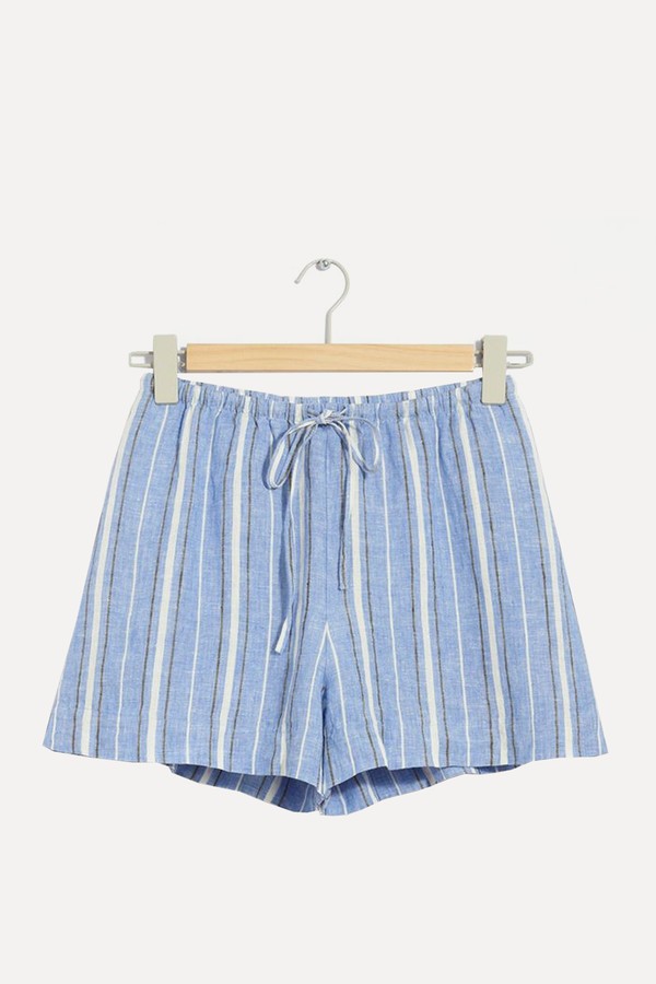 Drawstring Linen Shorts