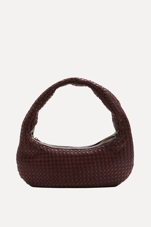 Woven Rounded Hobo Bag 