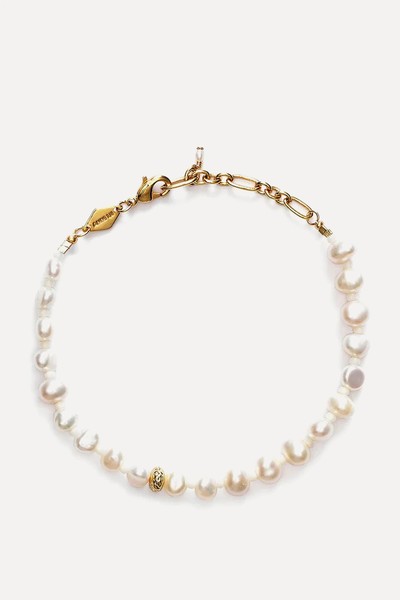 Tone Plated Stellar Pearly Bracelet from Anni Lu