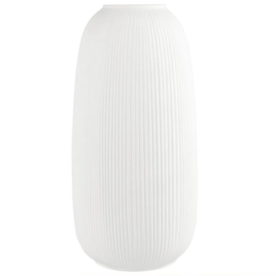 Ribbed White Porcelain Vase from Maisons Du Monde