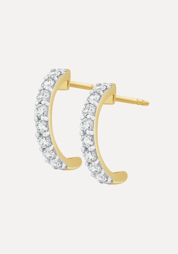 Comfort Huggie Lab Diamond Earrings