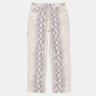 Cropped Snake Print Jeans from Zara