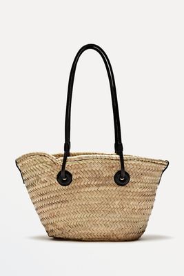 Woven Basket Bag & Detachable Pouch from Massimo Dutti