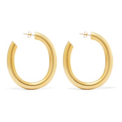 Curve Gold-Tone Hoop Earrings from Laura Lombardi